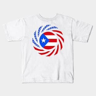 Puerto Rican American Multinational Patriot Flag Kids T-Shirt